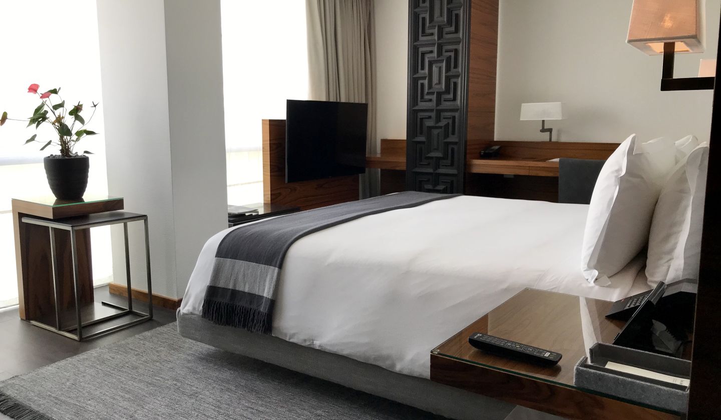 A Large Bed In A Room